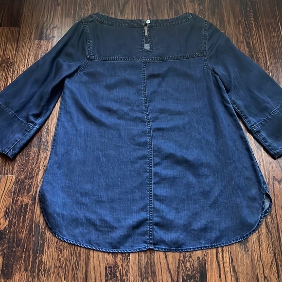 Soft Surroundings Blue Tunic Georgica Round Hem top XS - Picture 6 of 7